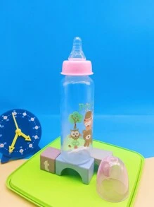 嬰兒奶瓶新生兒防胀气防呛喝水杯,附有矽膠奶嘴,適用於嬰兒和母嬰一起使用 - 粉色 - 查看 1
