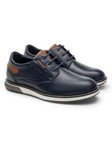 Boy's Casual Oxford Dress Shoes  Comfortable Formal Sneakers For Stylish Uniform Wear - 藍色 - 查看 10