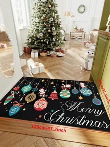 1 件“红色背景，上面有圣诞快乐字母和铃铛袜子装饰”门垫、室内垫、地毯、创意门垫、入口主题垫、家居装饰、防滑地垫、卧室配件、摄影道具、户外装饰、地毯、区域地毯、礼物 - 彩色 - 查看 8