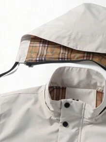 运动拉链连帽衫 防风夹克 适合男友风格男士 防水夹克 1 件拉链口袋 徒步夹克 男友风格男士 适合春秋季户外使用 男友风格男士软壳夹克 可拆卸帽子