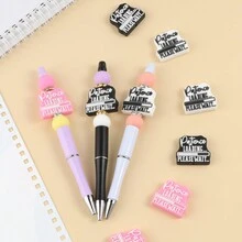 1 件/3 件/6 件随机颜色不对称硅胶片，适用于 DIY 串珠笔、项链、笔袋、手链吊坠、节日派对礼物 - 矽膠珠 - 查看 2