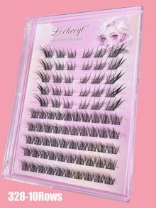 Lvcheryl DIY Clusters Extensions Lông mi riêng lẻ Cụm lông mi tự nhiên Bộ sản phẩm có keo dán mi & dụng cụ gỡ mi Twezzer Dụng cụ nối mi - màu đen - Xem 14