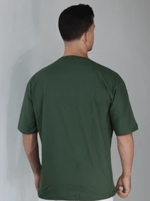 Kit 2 Men's Oversized T-Shirt Streetwear Plain Cotton Basic Collar - Rỉ Nâu - Xem 5