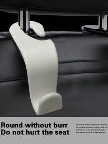 汽车后座挂钩支架，简约设计，实用 - 米色 - 查看 4