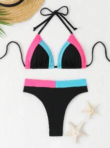 Women Bikini Sets - 黑色 - 查看 1