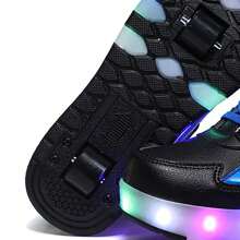 Tenis Patin Patines Led Con 2 Ruedas Extraíbles.chico #20a24 - Tipo de Enchufe A USA (110-127V) - Ver 2
