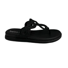 Beira Rio Original Comfortable Women's Sandal Papete New Release Unmissable Offer - 黑色 - 查看 4