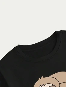 Unisex Sloth T-Shirt Mode Off Printed Men's Cotton Shirt - màu đen - Xem 5