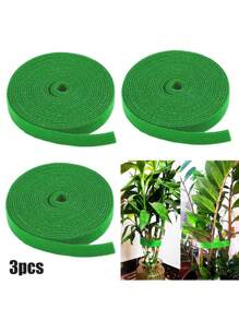 1 Pc /3 Pcs Hook And Loop Zip Ties, Multi Specification Color Data Cables, Self-Adhesive Binding Straps For Garden Plants, Multiple Colors To Choose From,(A 200 Centimeter Long) Garden Tools To Fix Saplings And Help Stabilize Grafting Parts - Green - View 5