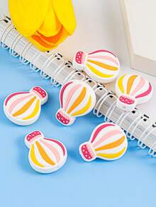 1 件/3 件/6 件热气球粉色系列不对称硅胶串珠笔筒套件、派对礼品、DIY 串珠笔套装 - 矽膠珠 - 查看 5