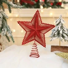 1pc Hollow Out Radiant 3D Star Tree Topper, Decoration Best Gifts Birthday Home Decor Christmas Decorations Room Decor Christmas - Multicolor - View 9
