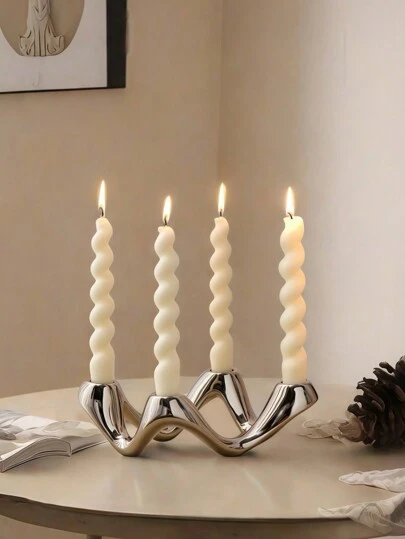 1PC Floating Light French Sense Of Luxury Light Luxury Style Candle Holder Holder Home Romantic Candlelight Dinner Scene Decoration Candle Holder Ornaments,Room Decor,Gifts Birthday Graduation