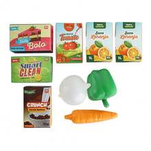 Mini Supermarket Basket With Vegetables And Industrialized Products Educational Toy - 淺粉色 - 查看 5