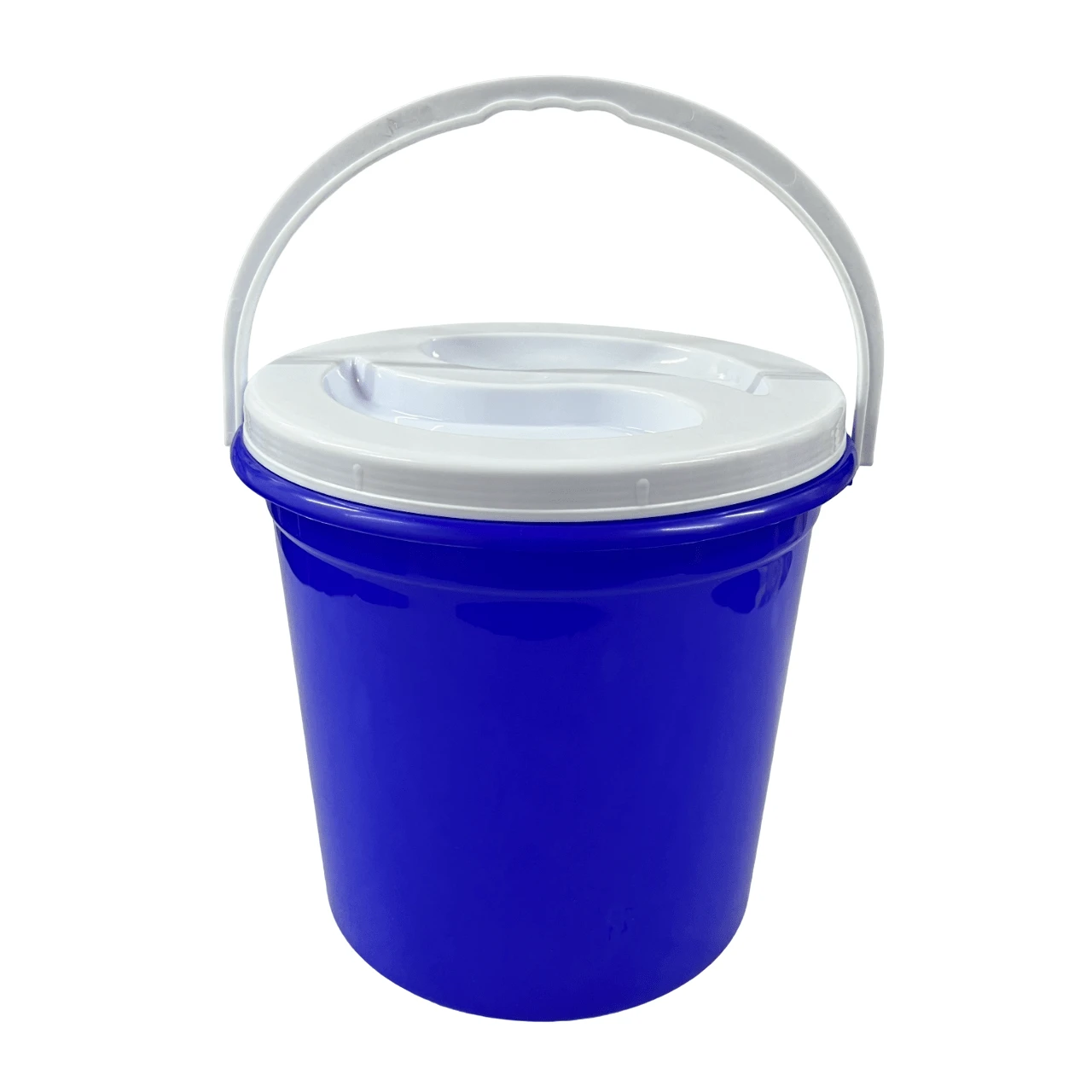 Bote Cubeta De Plástico 10L Con Tapa Y Asa: Almacenaje Seguro - Azul - Ver 1