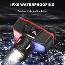 1 Đèn pha LED đa năng có thể xoay zoom thích hợp cho cắm trại ngoài trời và đèn pha câu cá - màu đen - Xem 7