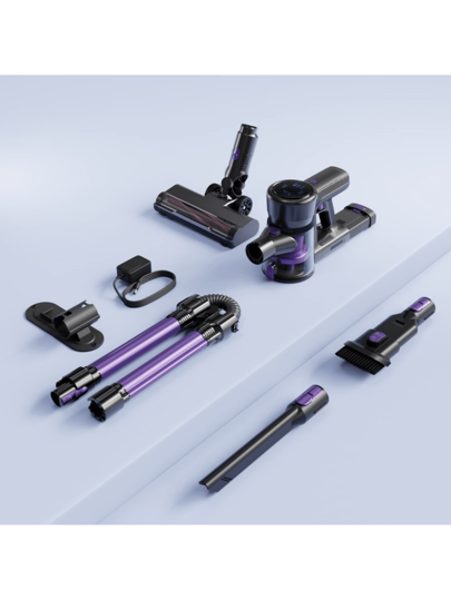 TEXOUS Piece Cordless Stofzuiger Cleaner 250W 22000Pa Cell Battery, 40min Working Time, 2.6KG Lightweight, Layer Filtration System, 0.7L Dust Bin, Gears Suction, Data Display, Folding Extension Tube, In Accessories, Low Voice, Portable held Stick Home Carpets Vloer Desktop Curtain Corner Pet Hair view 10