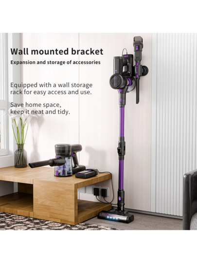 TEXOUS Piece Cordless Stofzuiger Cleaner 250W 22000Pa Cell Battery, 40min Working Time, 2.6KG Lightweight, Layer Filtration System, 0.7L Dust Bin, Gears Suction, Data Display, Folding Extension Tube, In Accessories, Low Voice, Portable held Stick Home Carpets Vloer Desktop Curtain Corner Pet Hair view 9