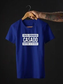 Men's Streetwear T-Shirt Funny Phrases Forbidden Fruit Skater 100% Cotton Thread 30.1 Various Colors - 藏蓝色 - 查看 2