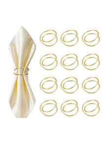 6pcs/4pcs/1pc圣诞金银色餐巾环家用餐桌创意开口餐巾环西餐厅酒店餐桌装饰餐巾扣金属螺旋餐巾环 - 彩色 - 查看 7