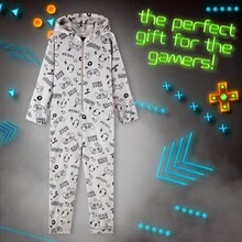 City Comfort Onesie Fluffy Fleece Pyjama And Gaming Camo Warm Winter PJ 7-14 Years - Multicolor - View 3