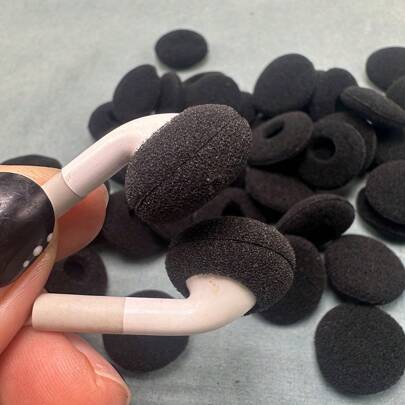 50 قطعة/عبوة أغطية سماعات الأذن الملونة من الرغوة، مناسبة لسماعات الأذن