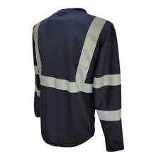 Playera Dry Fit Con Reflejantes Amr - Azul Marino - Ver 5