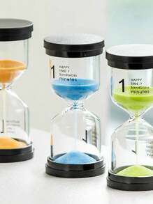 1/3/5/10/15/30 Mini Sablier de minutes Montre de sable colorée Timer pour faire les devoirs, brosser les dents, cuisiner, décoration de la maison, cadeaux