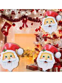 3/6 Stück Weihnachtsmann Luftballons, für drinnen oder Outdoor zu jedem besonderen Anlass, Weihnachtsparty, Fotobox, Weihnachtsparty Dekoration, Hintergrunddekor und andere Weihnachtsdekoration, Weihnachten