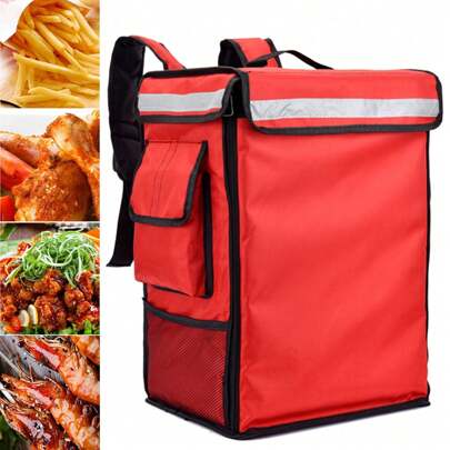 Food Delivery Backpack Foil Insulated Food Pizza Delivery Bag For Motorbike Bike