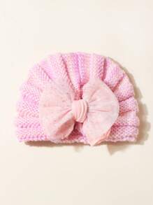 1 Stück Baby Wollmütze mit Schleife, Beanie Mütze für Neugeborene 0-2 JahreBaby Mädchenen Herbstkleidung, Herbst- und Winterwarmer Kopfschutz, Kindermütze für den täglichen GebrBaby Mädchenädchen Winterkleidung, Festtagsdekoration, tägliches Haaraccessoire