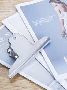 1pc Customizable Logo Stainless Steel File Folder Clip, Metal Triangle Shaped Stationery Clips, Large Memo Board Clip, Suitable For School, Office And Commercial Use Back To School,Back To School,School Supplies