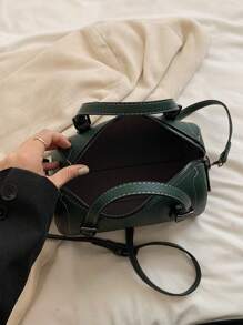 优雅多功能女士波士顿手提包 - 綠色 - 查看 6