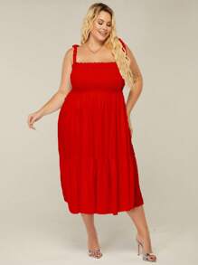 Plus Size Maternity Dress For  Women 2 Piece Kit - Đỏ - Xem 7