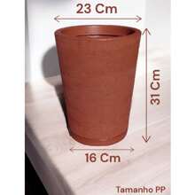 Polyethylene Striped Column Plant Pot Does Not Lose Color Modern Design Garden Or Indoor - Rust Brown - View 7