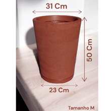 Polyethylene Striped Column Plant Pot Does Not Lose Color Modern Design Garden Or Indoor - Rust Brown - View 5