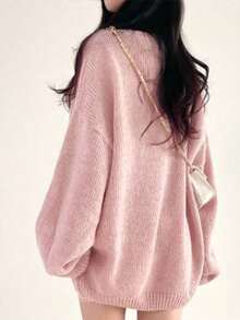 女士休闲宽松舒适长袖毛衣，秋冬