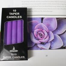 1 Box Of 10pcs, 16cm High Straight Candles, Each Lasts 2 Hours, Unscented, Suitable For Indoor/Outdoor, Emergency Lighting, Wedding, Church, Holiday, Birthday Party And Event Decoration, Dripless Tapered Design Gifts Graduation