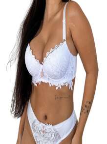 Imported Elisa Lingerie Set In Assorted Colors - 白色 - 查看 4