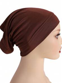 1pc Women's Modal Solid Color Tube Hijabs Elastic Undercap Headband For Abaya Daily Under Cap Women Veil - Multicolor - View 25