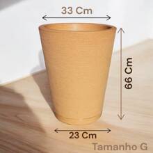 Polyethylene Striped Column Plant Pot Does Not Lose Color Modern Design Garden Or Indoor - Beige - View 4