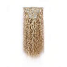 6pcs 22-Inch Black Mermaid Wave Synthetic Clip-In Hair Extensions - Multicolor - View 14