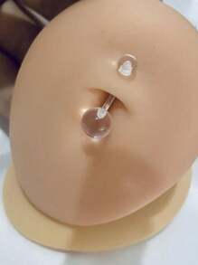 CIZME Belly Button Piercing Kit Gun Belly Piercing Kit Belly Button Piercing Gun Navel Piercing Kit Self Belly Button Ring Piercing Kit Silver Gold Black Pink Blue Disposable Belly Piercing Gun At Home Dangle Belly Button Ring - Multicolor - View 5