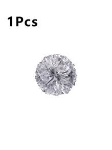 1pc Silver Cheerleading Pom Poms For Dance Sports Party Supplies For Cheerleader