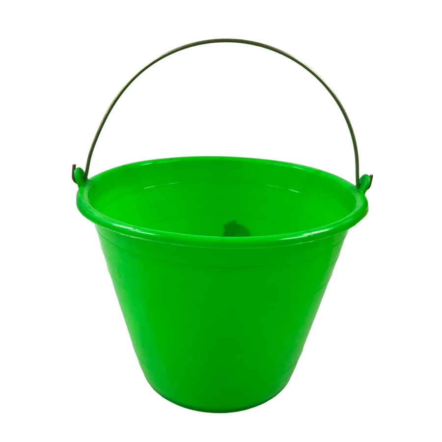 Cubeta Balde De Plástico 10 Litros Con Asa: Para Limpieza - Verde - Ver 1