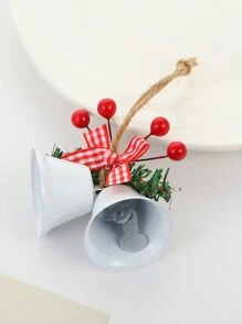 4 件装圣诞气氛金属铃铛吊坠圣诞树装饰吊坠 - 彩色 - 查看 7