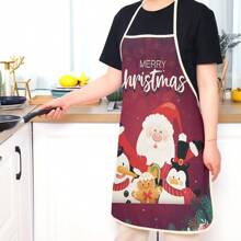 Giáng sinh Series 2 Ông già Noel in Ông già Noel dễ thương Tiệc cưới Polyester Peach Pom Pom Tạp dề in, Nhà bếp, Phòng tắm, Nhà, Nhà cung cấp hộ gia đình - Nhiều màu - Xem 6