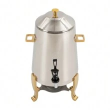 3.43 Gallon Beverage Dispenser Stainless Steel Thermal Hot & Cold Drink Dispenser Coffee Milk Pot - Vàng - Xem 4