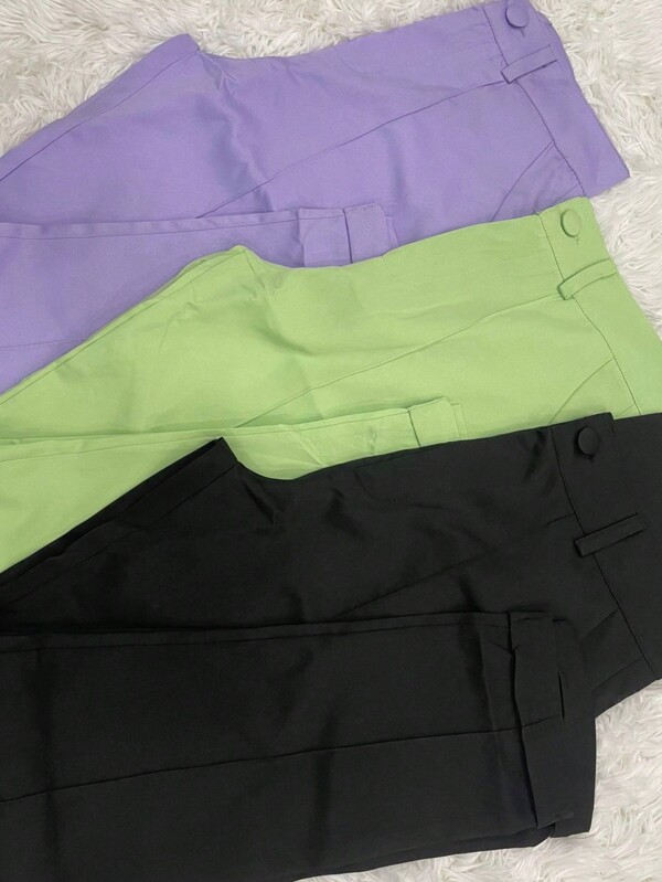 KIT 3 PEÇAS DE CALÇA ALFAITARIA MODA GRINGA DOBRA NA BARRA BOLSO FACA