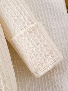 3 Stücke Set Baby Mädchen Lässig Outfit Einfarbig mit Accessoires - Mütze, Langarm-Jumpsuit mit Füßen