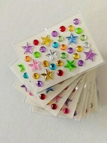Pegatinas de gemas brillantes - Pegatinas de corazón de cristal de imitación autoadhesivas de acrílico para el Día de San Valentín, joyas faciales, brillo DIY cosméticos, artes y manualidades de festivales de música. Cristales de imitación brillantes para manualidades DIY, gemas de acrílico de alta calidad, fáciles de aplicar, pegatinas decorativas deslumbrantes, tamaño compacto, ideal para proyectos creativos.